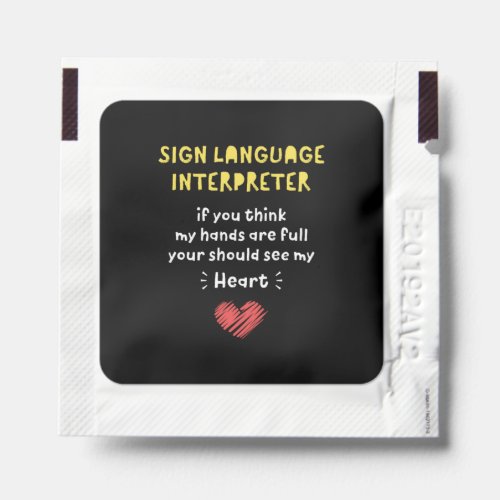 Sign Language Interpreter Cute Appreciation Gift P Hand Sanitizer Packet