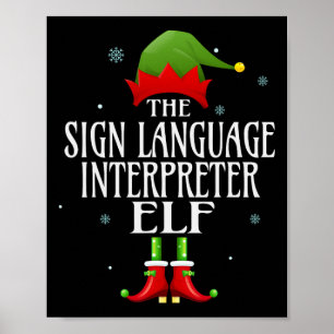 Sign Language Interpreter Elf Matching Family Grou