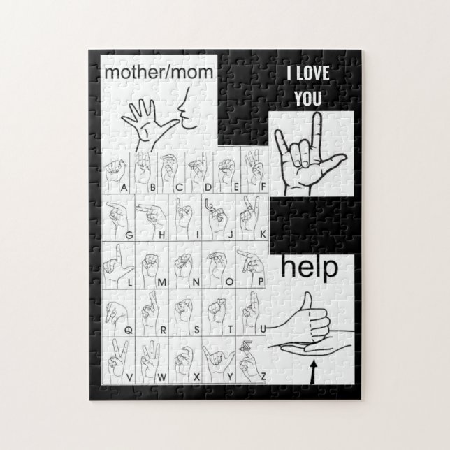 SIGN LANGUAGE jigsaw puzzle (Vertical)