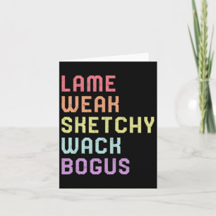 Sign Language Lame Weak Asl Slang Tee Deaf Awarene Card