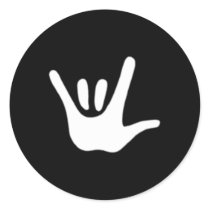 Sign Language Love Asl Deaf Awareness  Classic Round Sticker