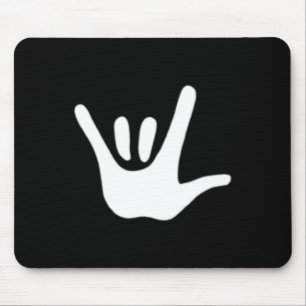 Sign Language Love Asl Deaf Awareness Mouse Pad