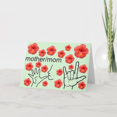 SIGN LANGUAGE MOTHERS DAY  CARD