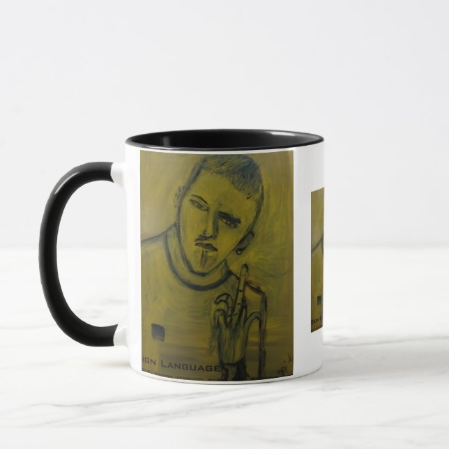 sign language mug (Left)
