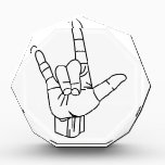 Sign Language Outline Award<br><div class="desc">This great design sends love in a special language - Sign Language. Perfect anytime you need to send this special sentiment.</div>