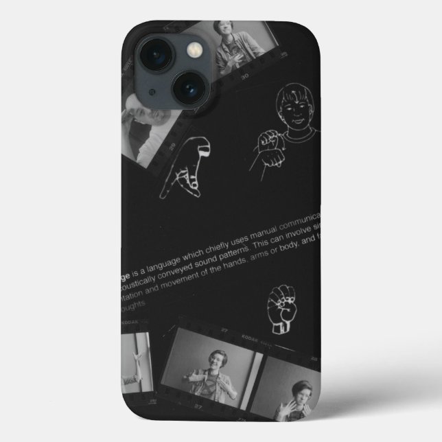 Sign Language Photogram Case-Mate iPhone Case (Back)