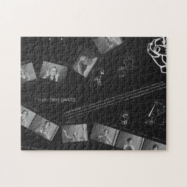 Sign Language Photogram Jigsaw Puzzle (Horizontal)