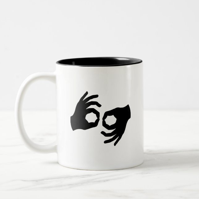 Sign Language Pictogram Mug (Left)