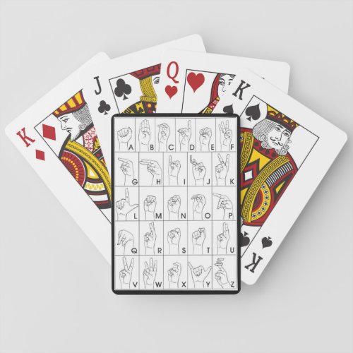 SIGN LANGUAGE   PLAYING CARDS