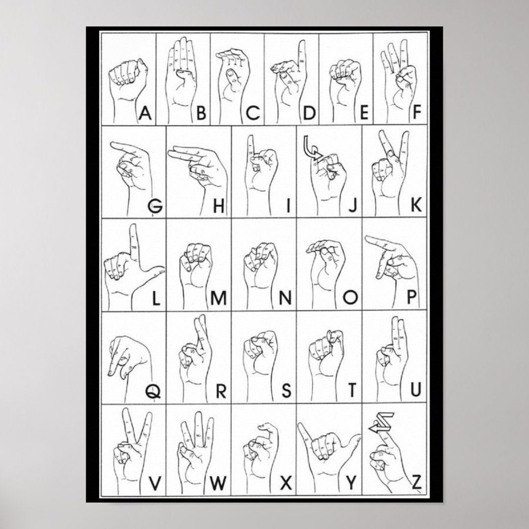 SIGN LANGUAGE poster | Zazzle