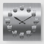 Sign Language -stainless Square Wall Clock at Zazzle