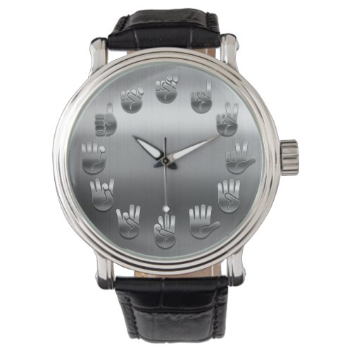 Sign Language _Stainless Watch