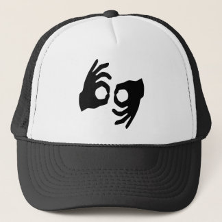 sign language trucker hat