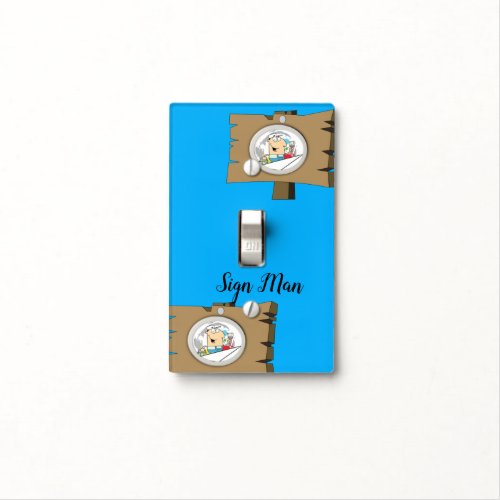 Sign Man Light Switch Cover