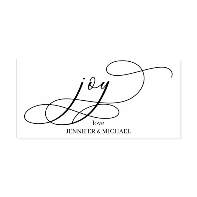 Sign Minimal Joy Christmas Rubber Stamp