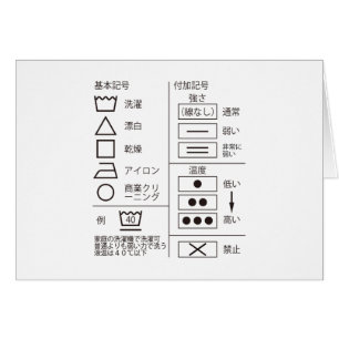 Sign of laundry indication cards