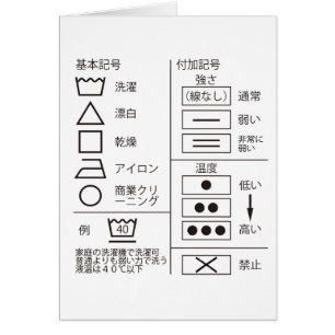Sign of laundry indication cards