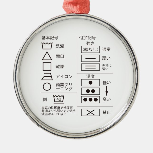 Sign of laundry indication metal ornament (Front)