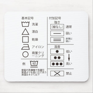 Sign of laundry indication mouse pad