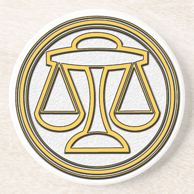 Sign of  Libra Drink Coaster (Front)