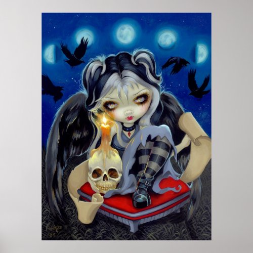 Sign of Our Parting gothic Raven Fairy ART PRINT