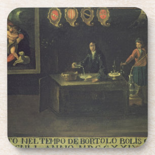 Sign of the Venetian Pharmacists' Guild, 1729 (pan Beverage Coaster