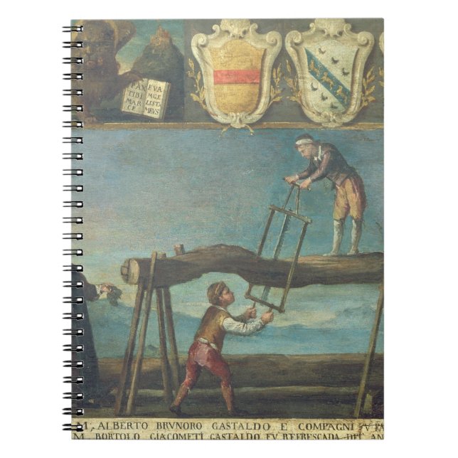 Sign of the Venetian Saw Mill Workers' Guild, 1445 Notebook (Front)