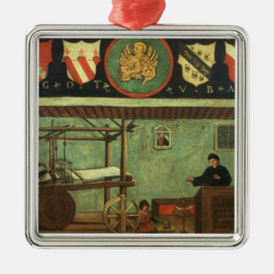Sign of the Venetian Weavers' Guild (panel) Metal Ornament
