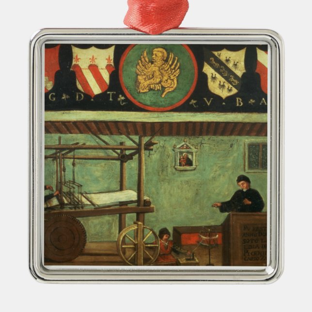 Sign of the Venetian Weavers' Guild (panel) Metal Ornament (Front)