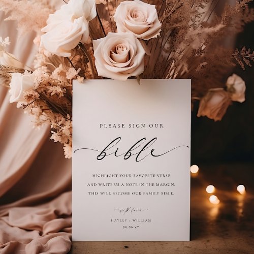 Sign Our Bible Wedding Guest Book