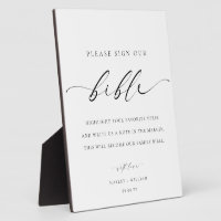 Sign Our Bible Wedding Guest Book
