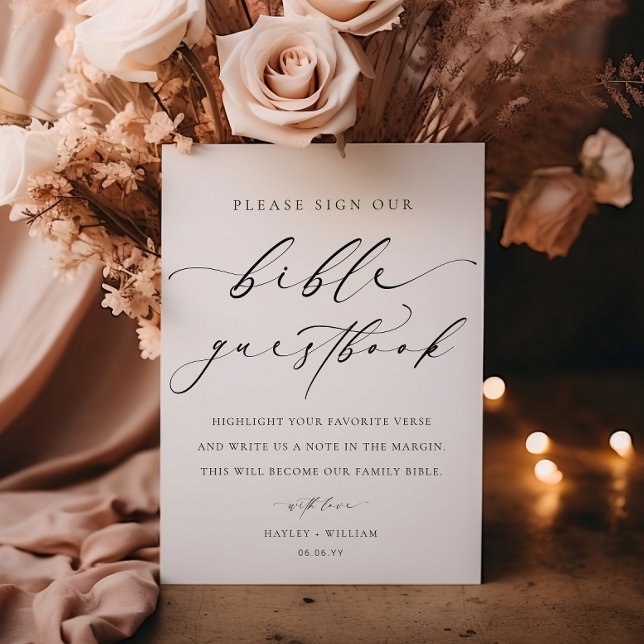 Sign Our Bible Wedding Guestbook (Bible Guestbook Sign Ellesmere )
