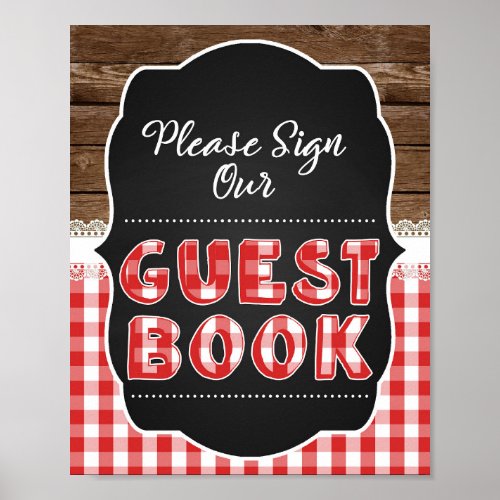 Sign our Guest Book Sign 2 _ Red Baby Q