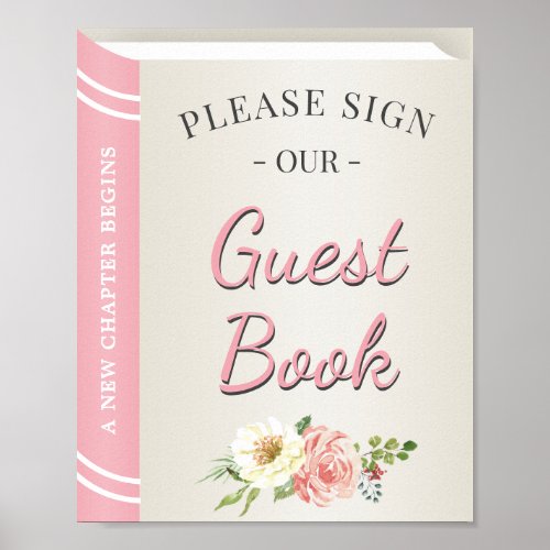 Sign Our Guest Book Storybook Baby Shower Poster