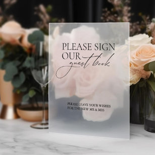 Sign Our Guest Book Wedding Sign Window Cling