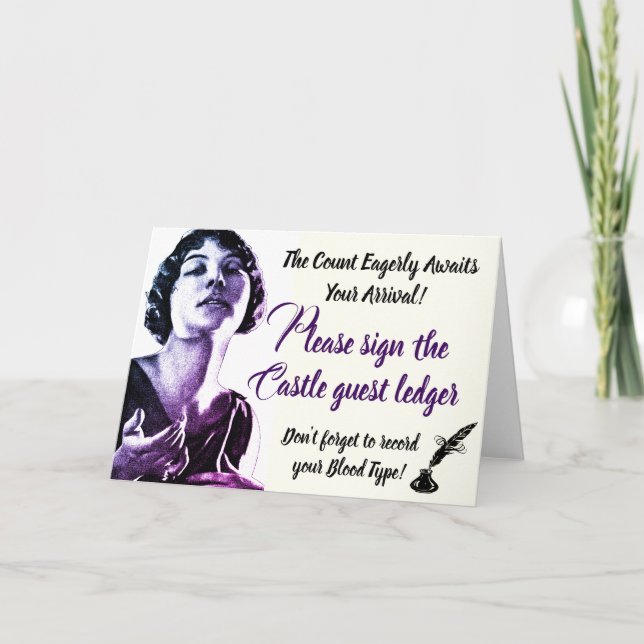 Sign our Guest Ledger Card (Front)