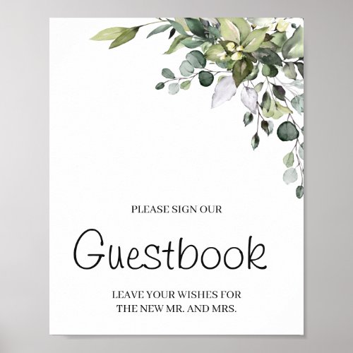 Sign Our Guestbook Wedding Poster Sign