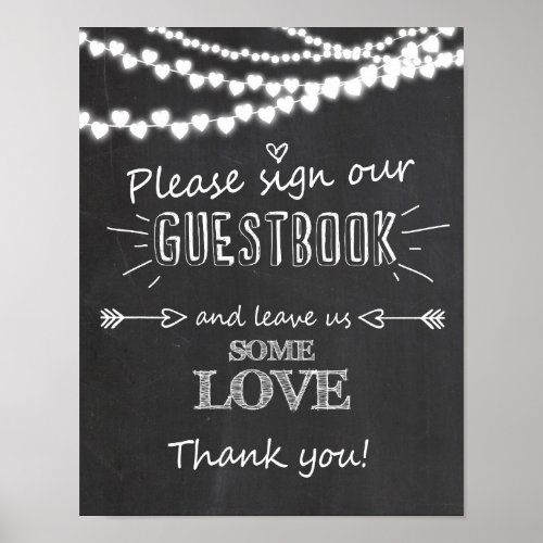Sign our Wedding guestbook sign chalkboard