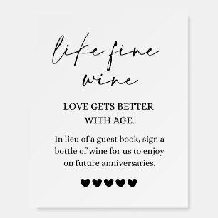 Sign our wine guest book foam board sign 