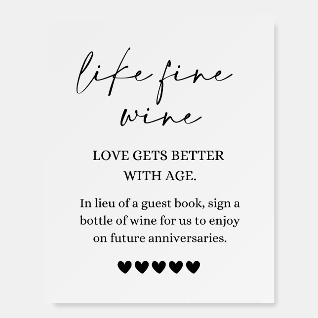 Sign our wine guest book foam board sign  (Front)