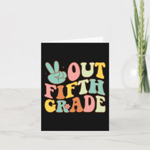 Sign Out Fifth Grade Groovy Last Day School 5th Gr Card