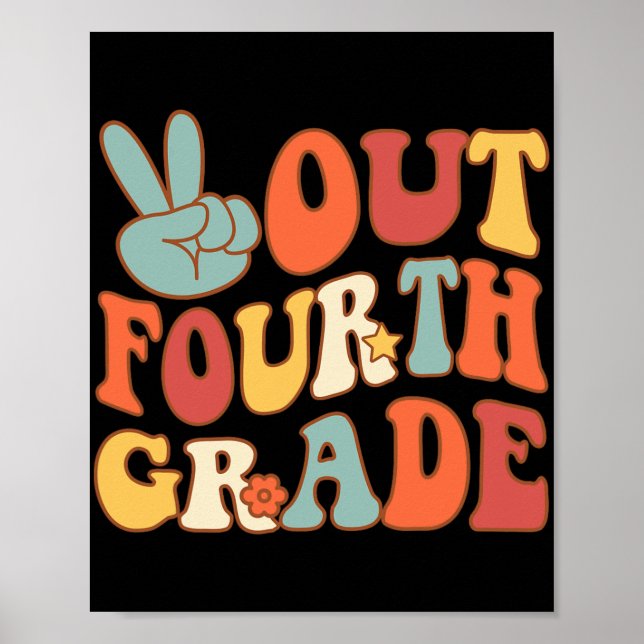 Sign Out Fourth Grade Groovy Last Day School 4th G (Front)