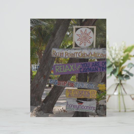 Sign post Rum Point Grand Cayman (Standing Front)