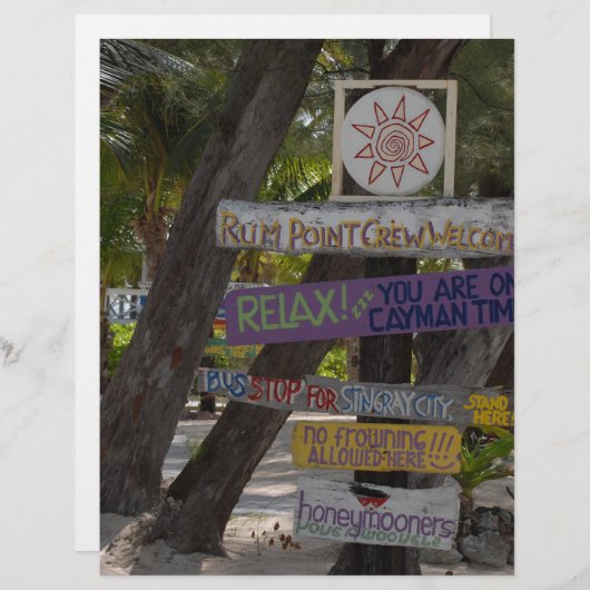 Sign post Rum Point Grand Cayman (Front/Back)