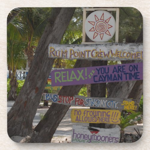 Sign post Rum Point Grand Cayman Coaster