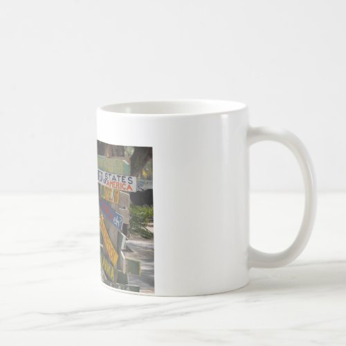 Sign Post Rum Point Grand Cayman Coffee Mug