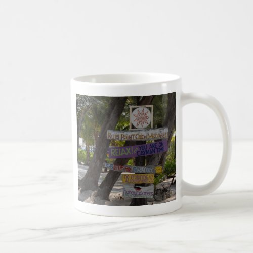 Sign post Rum Point Grand Cayman Coffee Mug