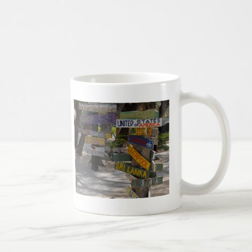 Sign Post Rum Point Grand Cayman Coffee Mug