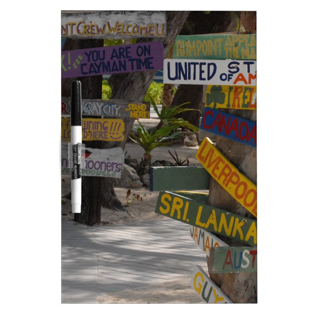 Sign Post Rum Point Grand Cayman Dry Erase Board (Front)