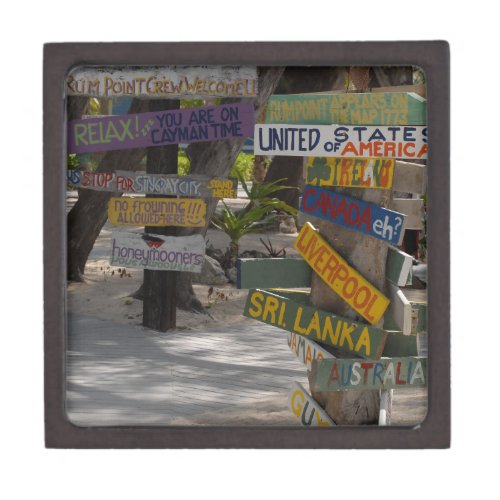 Sign Post Rum Point Grand Cayman Gift Box